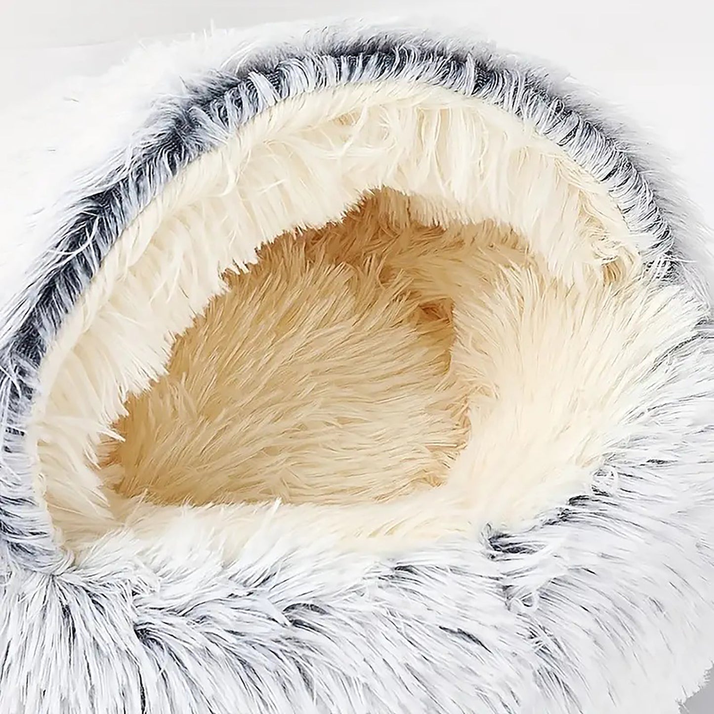 Luxurious Plush Round Cat Bed Cat Bed Round Soft Plush Burrowing